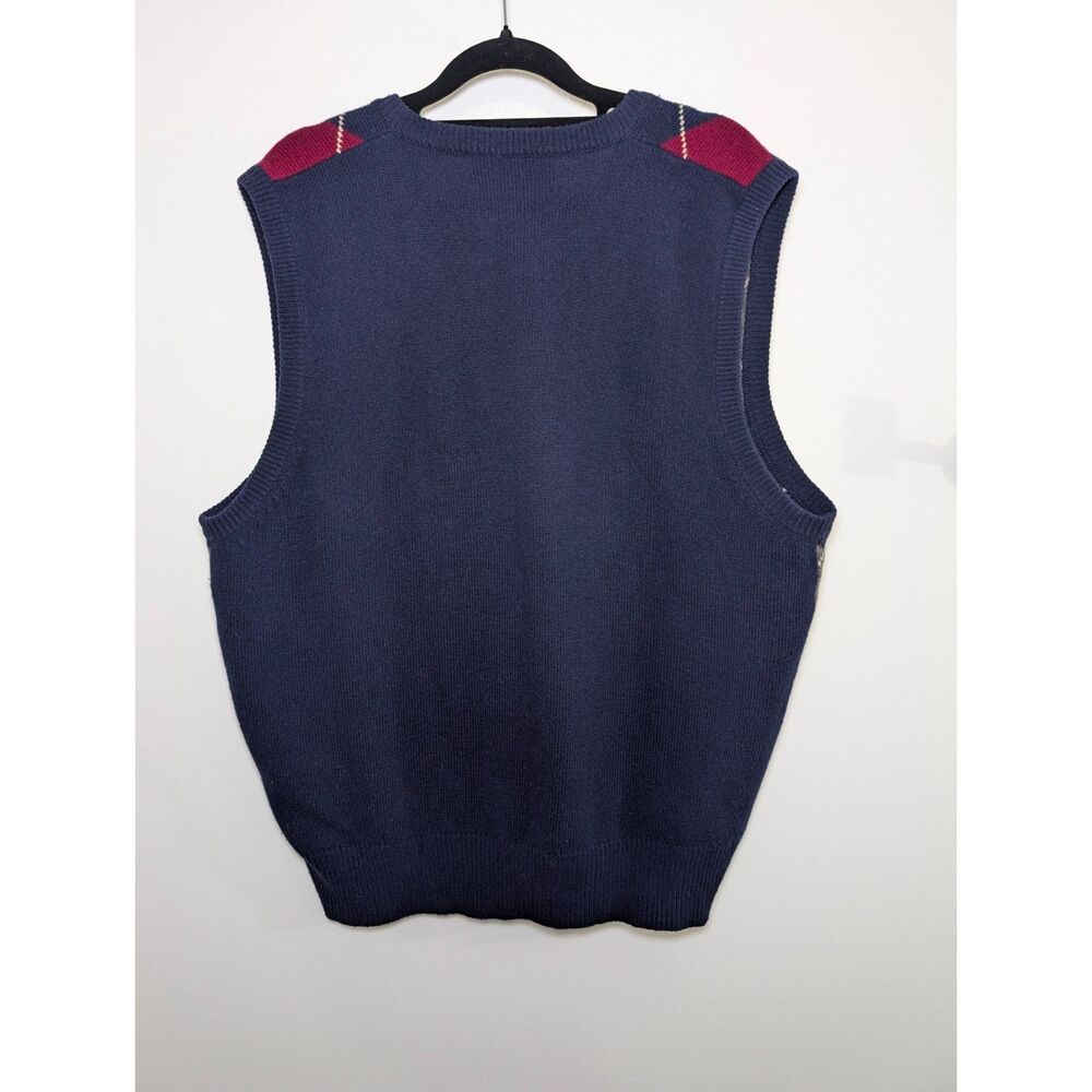 Orvis Lambswool Argyle Sweater Vest Men’s Large Preppy Dadcore Old Money Office - Picture 3 of 5